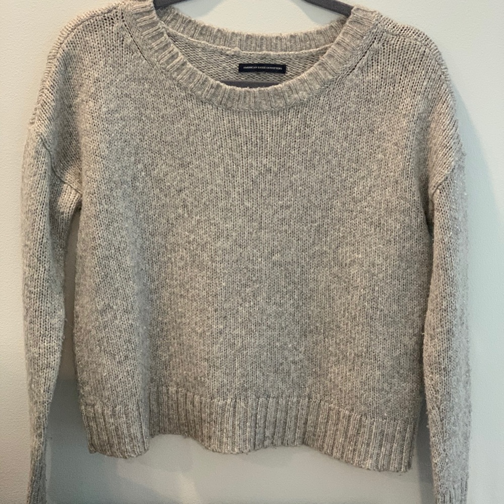American Eagle silver sweater